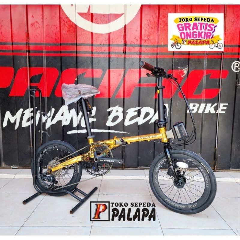 SEPEDA LIPAT 16 PACIFIC KODIAK 3.0 3 Gold Chrome SELI FOLDING BIKE