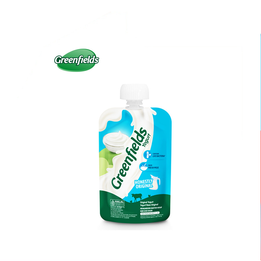 [UniGrosir] Greenfields Greenfield Yogurt Pouch Original 80 g Yoghurt