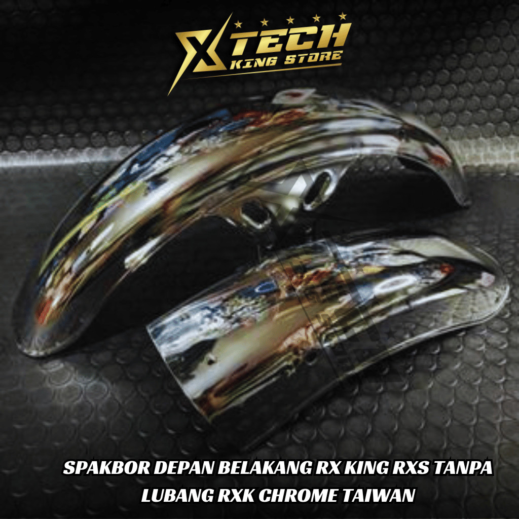 Spakbor Depan Belakang Rx King/Rxs Model Lubang Chrome Taiwan