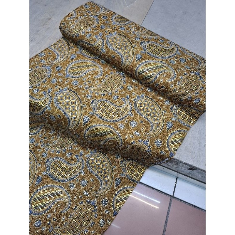 KAIN BATIK KATUN MEWAH BAKAL RESEPSI, BAHAN BATIK KATUN PRADA BAKAL BAWAHAN KEBAYA PENGANTIN, BATIK 