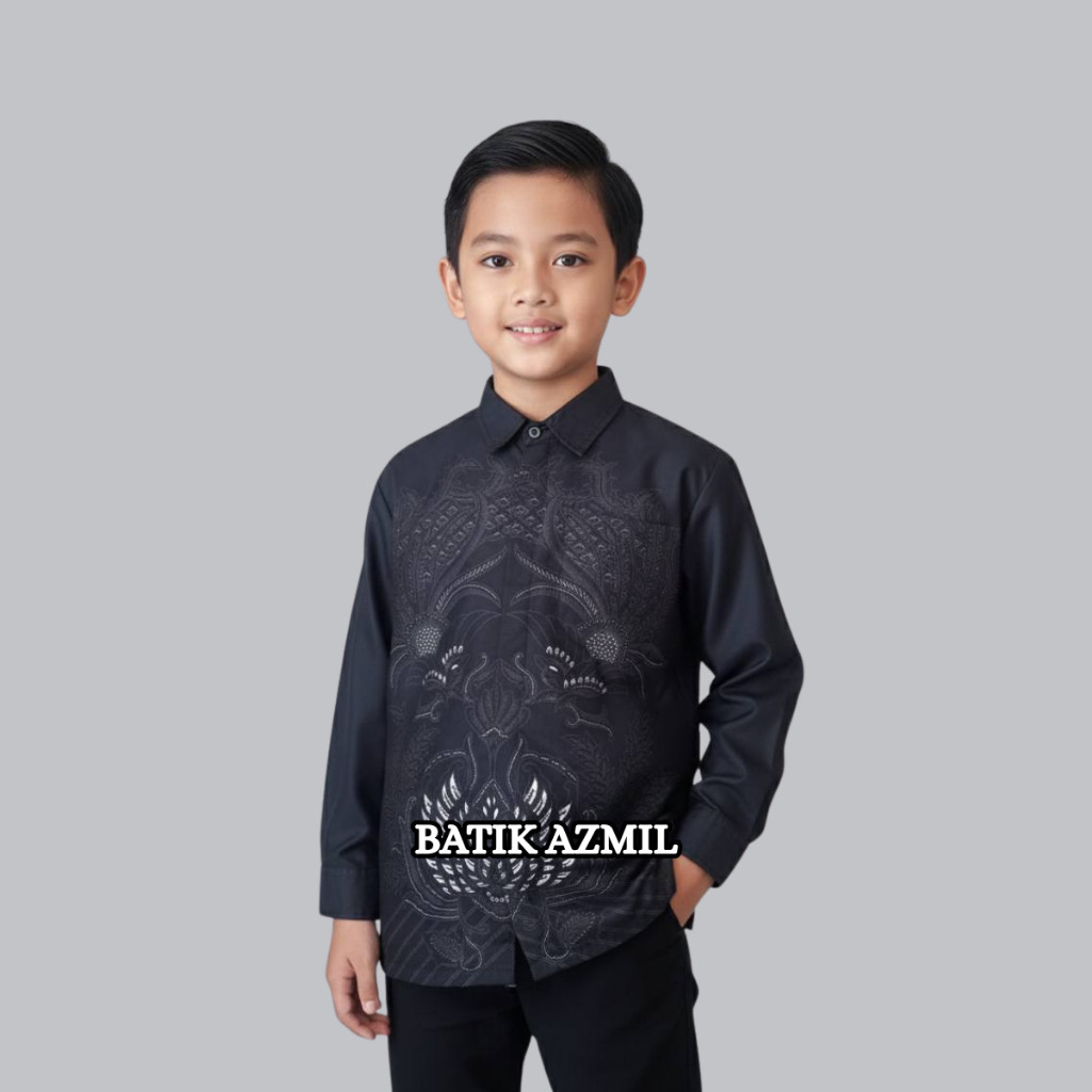 BATIK AZMIL Kemeja Batik Anak Lengan Panjang Cowok 2–13 Tahun | Baju Batik Anak Laki-Laki Terlaris -