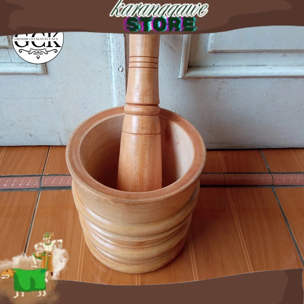 readyyy Lesung lumpang penumbuk kayu mahoni / LUMPANG KAYU BESAR ALAT PENUMBUK / LUMPANG KAYU BESAR 