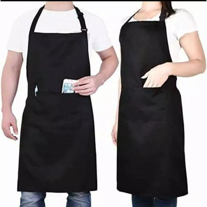 Apron Full Body Waterproof anti air anti minyak - Hitam