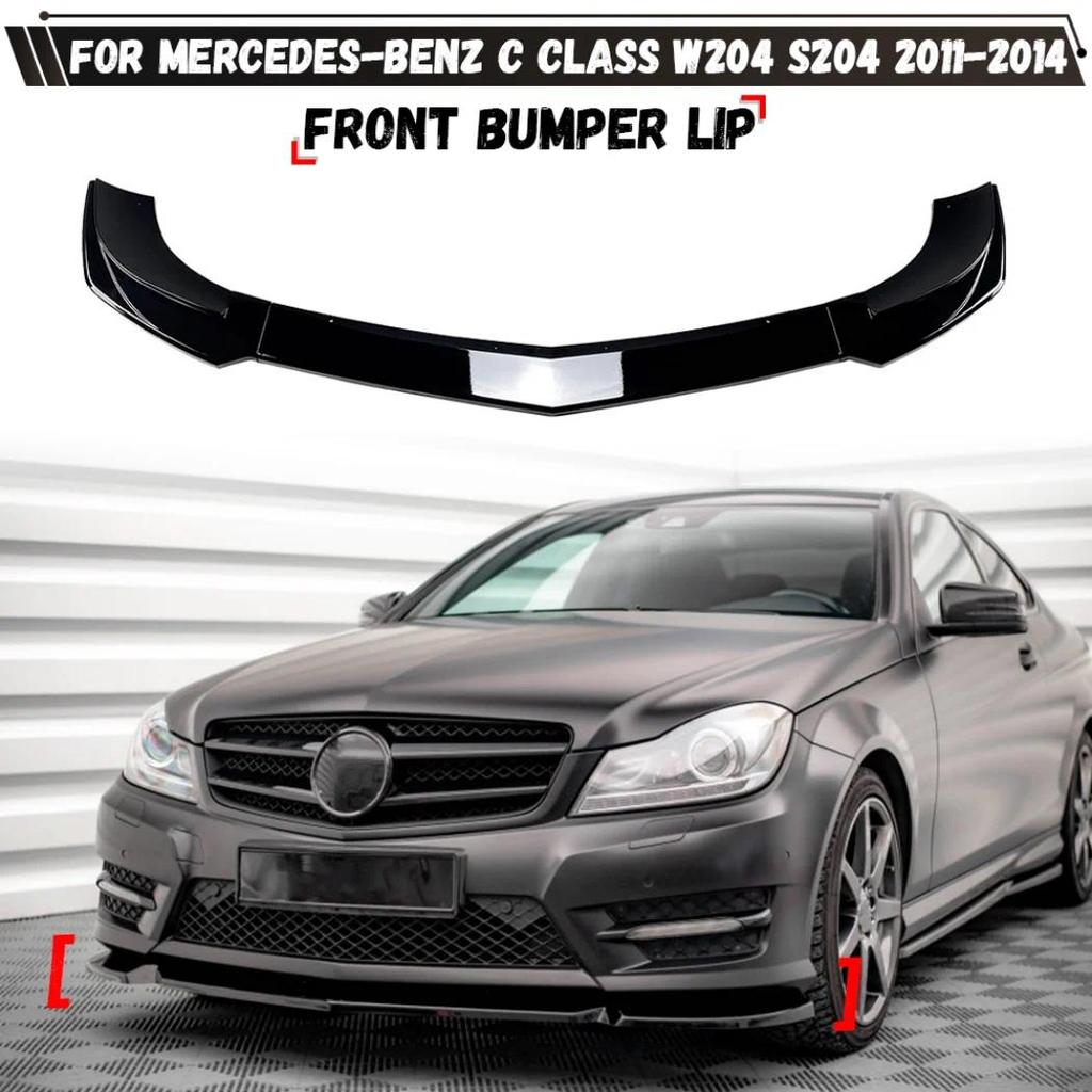 For Mercedes-Benz C Class W204 S204 Facelift 2011-2014 AMG Line Sport Car Front Lower Bumper Lip Spl