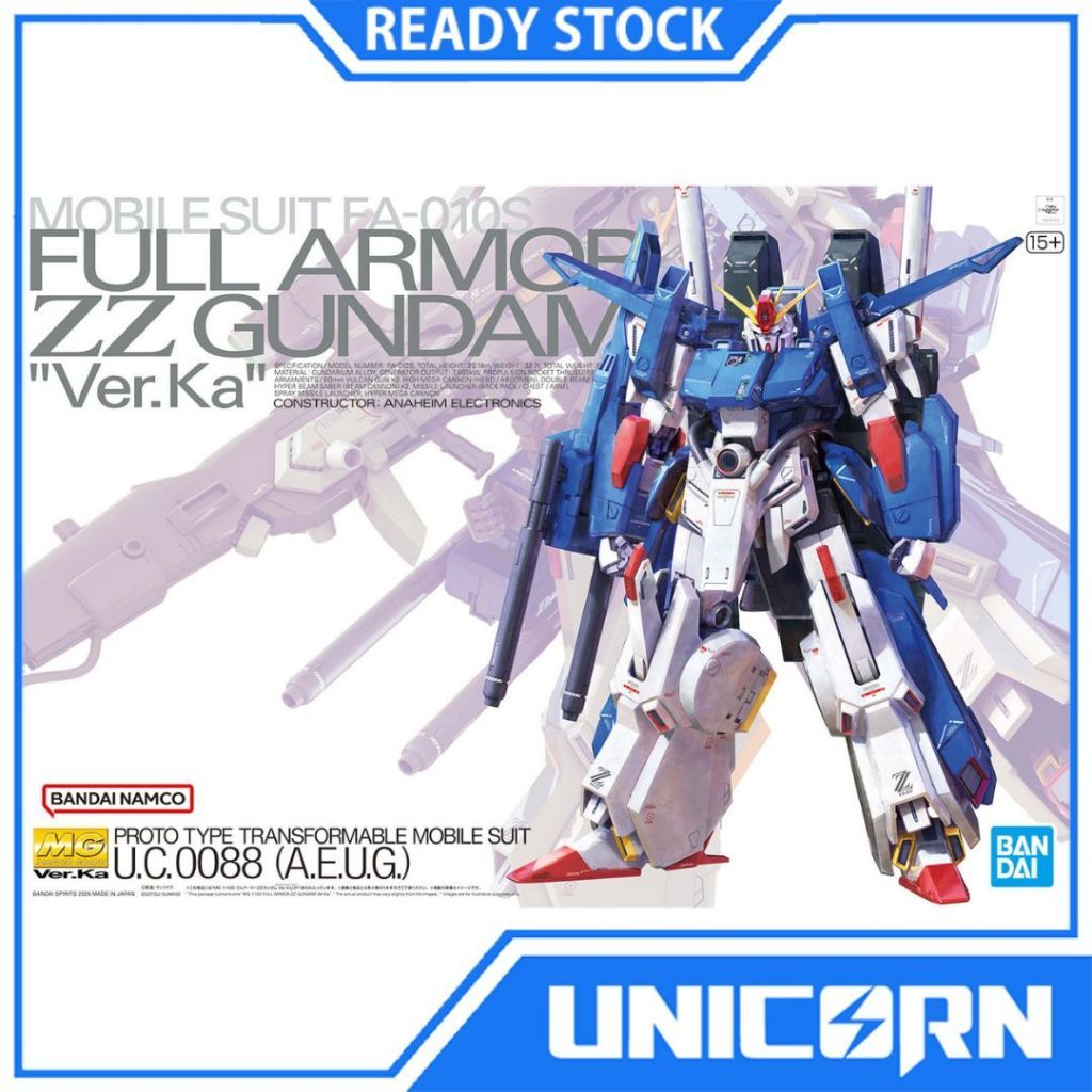 MG Full Armor ZZ Gundam Ver. Ka 1/100 Gundam Bandai MG Full Armor ZZ