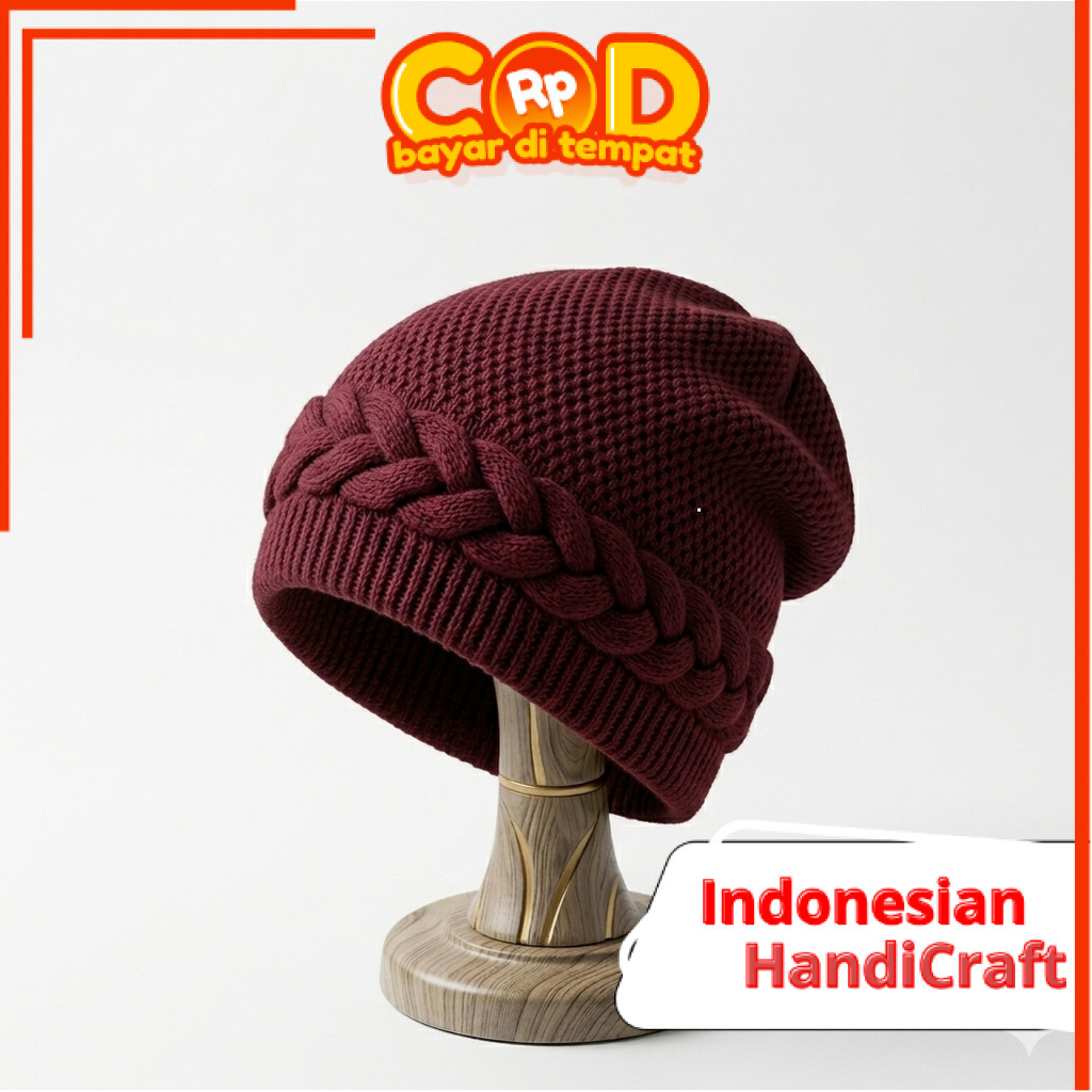 Topi Kupluk Wanita Topi Camping Outdor Beanie Rajut
