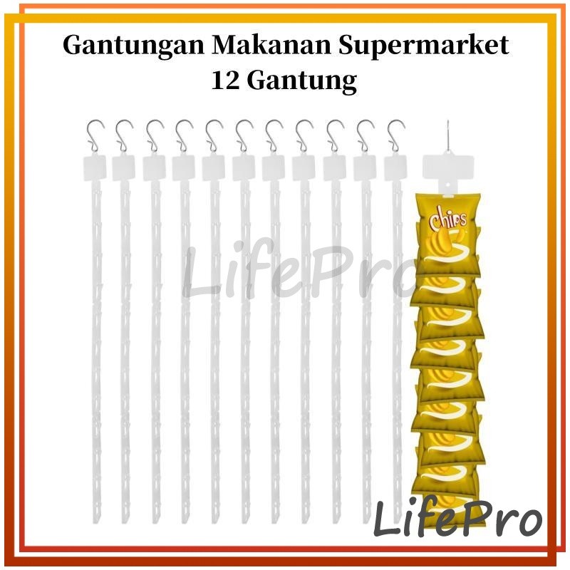 20PCS Clip Strip Display Makanan / Klip Display Snack / Supermarket Snack Plastic Clip Strip / Strip