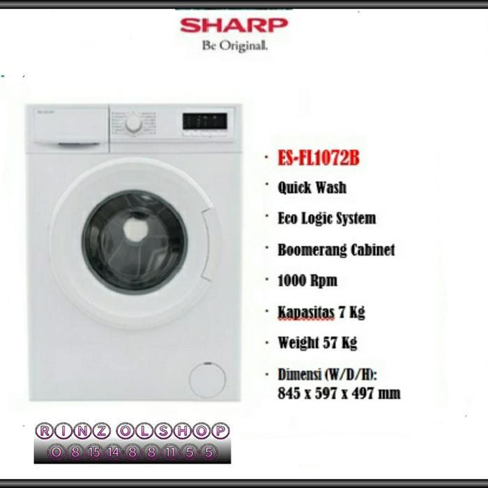 MESIN CUCI SHARP ES-FL1072B FRONT LOADING 7 KG ES FL1072