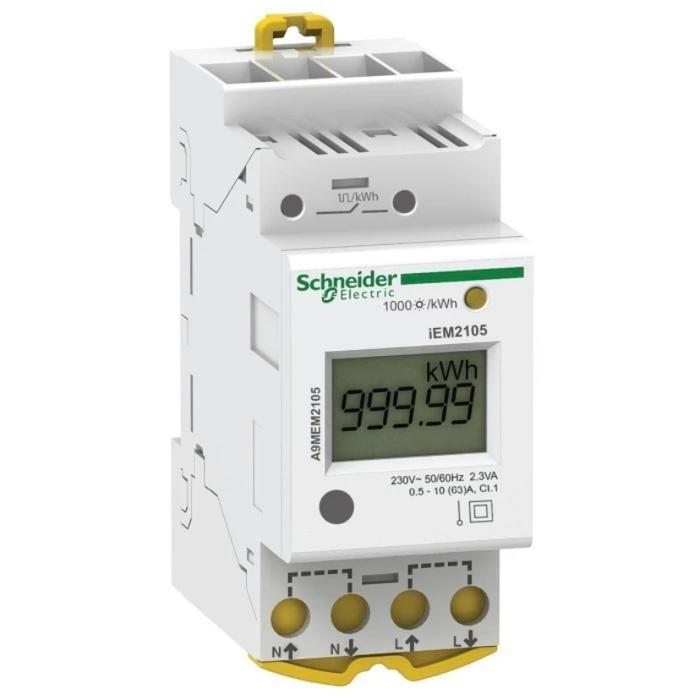 SCHNEIDER KWH METER DIGITAL 1 PHASE A9MEM2105-TERA