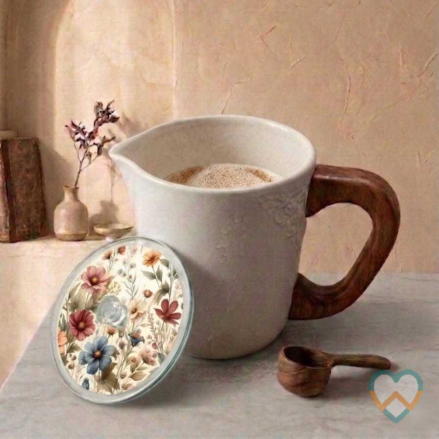 Akrilik Custom Tutup Gelas Mug Motif Floral  Vintage Bahan Acrylic Bebas Request Custom ~~ Love Cust