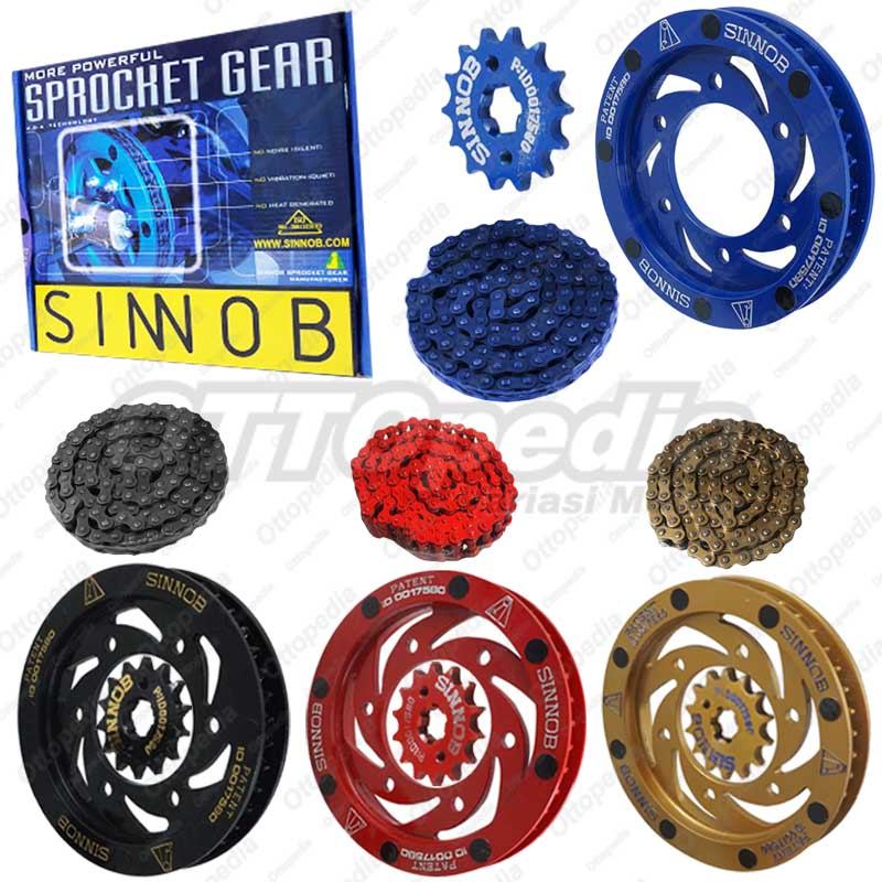 Chain Kit Gear Gir set Rantai Rante Yamaha Vixion Old Sinnob Colour Chain