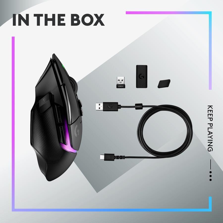 Logitech G502X Plus Mouse Gaming Wireless RGB HERO 25K DPI G502 X