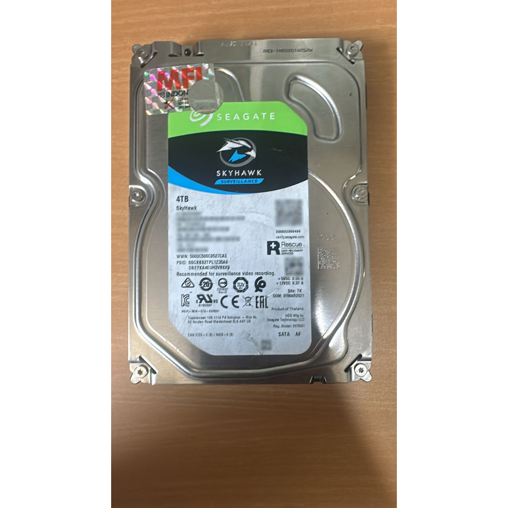 Seagate SkyHawk 4TB HDD Harddisk CCTV Kondisi Rusak/Error untuk Sparepart