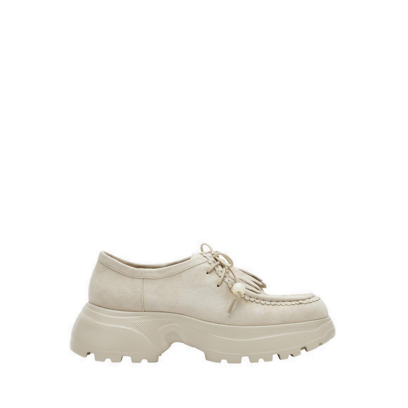 Pazzion Women's Maeve Suede Fringed Loafers - Beige