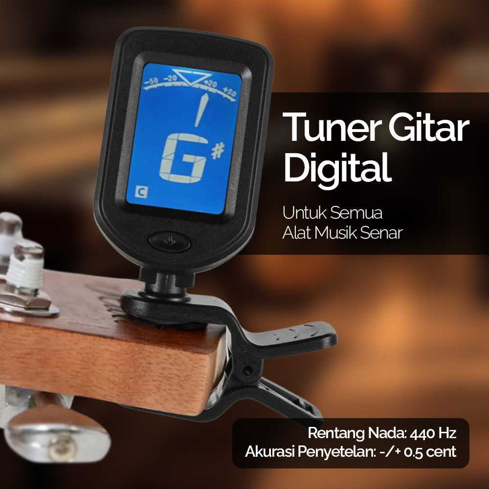 COD Alat Penyetel Tuning Stem Tuner Gitar Akustik Klasik Elektrik Listrik Ukulele Bass Biola Otomati