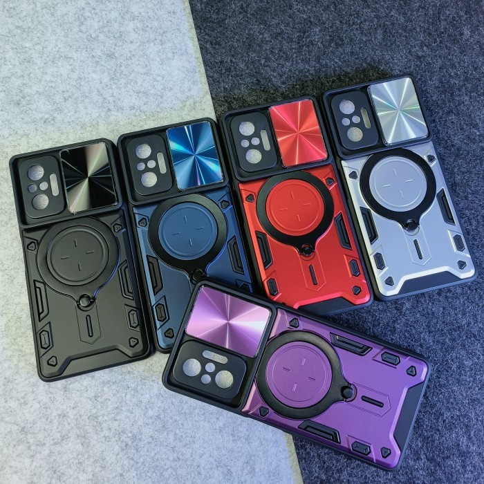 Xiaomi Redmi Note 10 Pro - EvoX Army Flip Lens Armor Case Shockproof