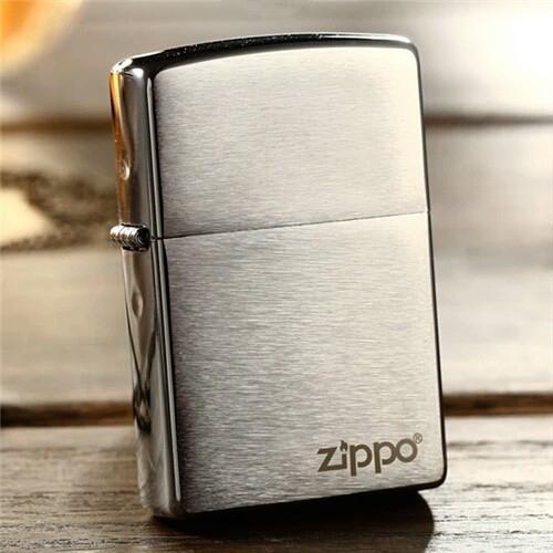 Korek Api Zipo Silver Brush Logo Korek Api Zipo Silver Brush Logo
