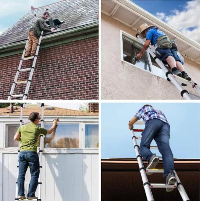 Telescopic Ladder Tangga Teleskopik Tangga Lipat Aluminium - 4,4 Meter