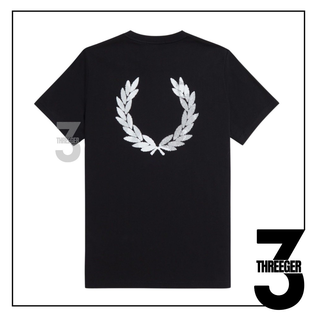 (COD) Fred Perry Advantage Tee Black Original / Kaos Fred Perry Original