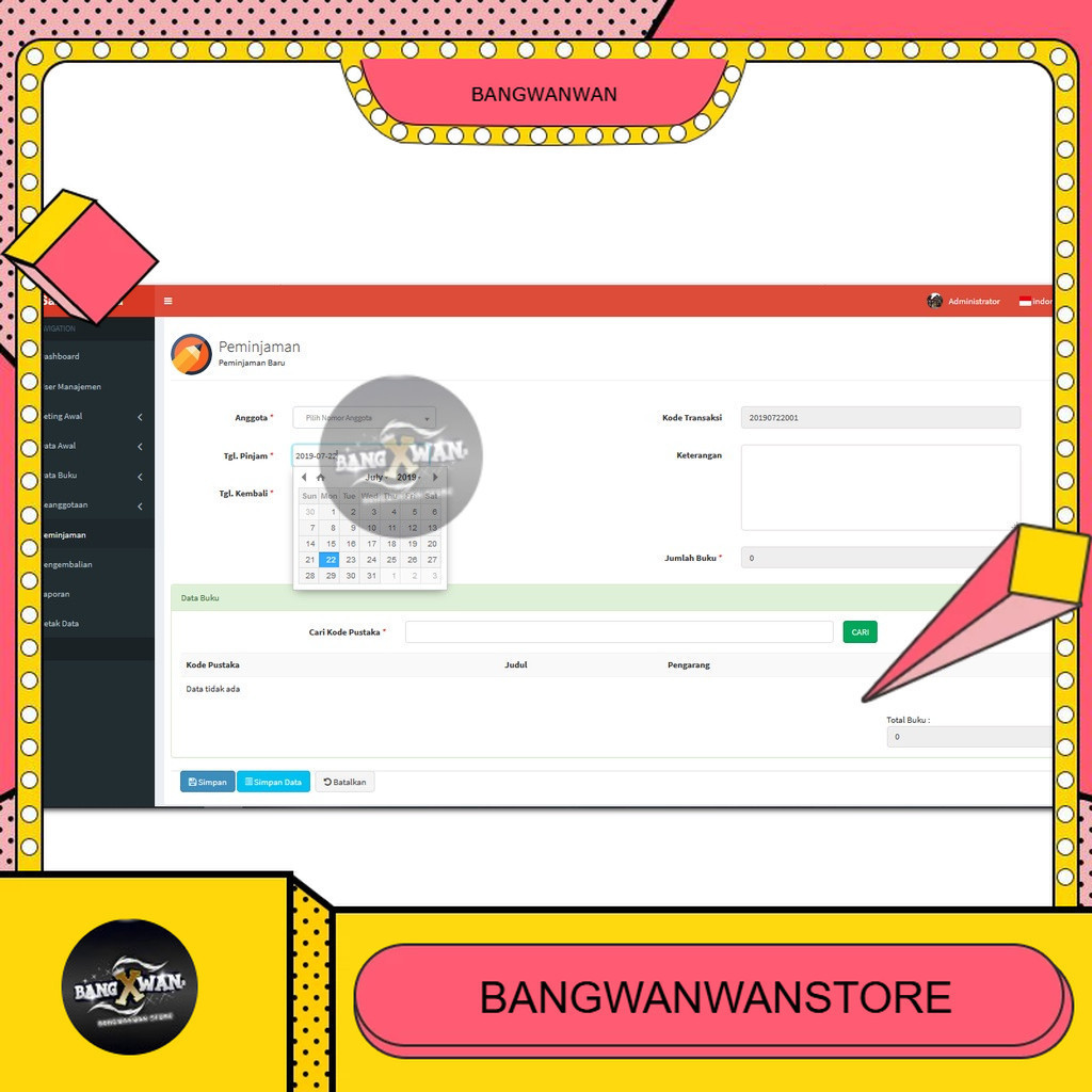 Aplikasi Perpustakaan Sekolah Berbasis Website