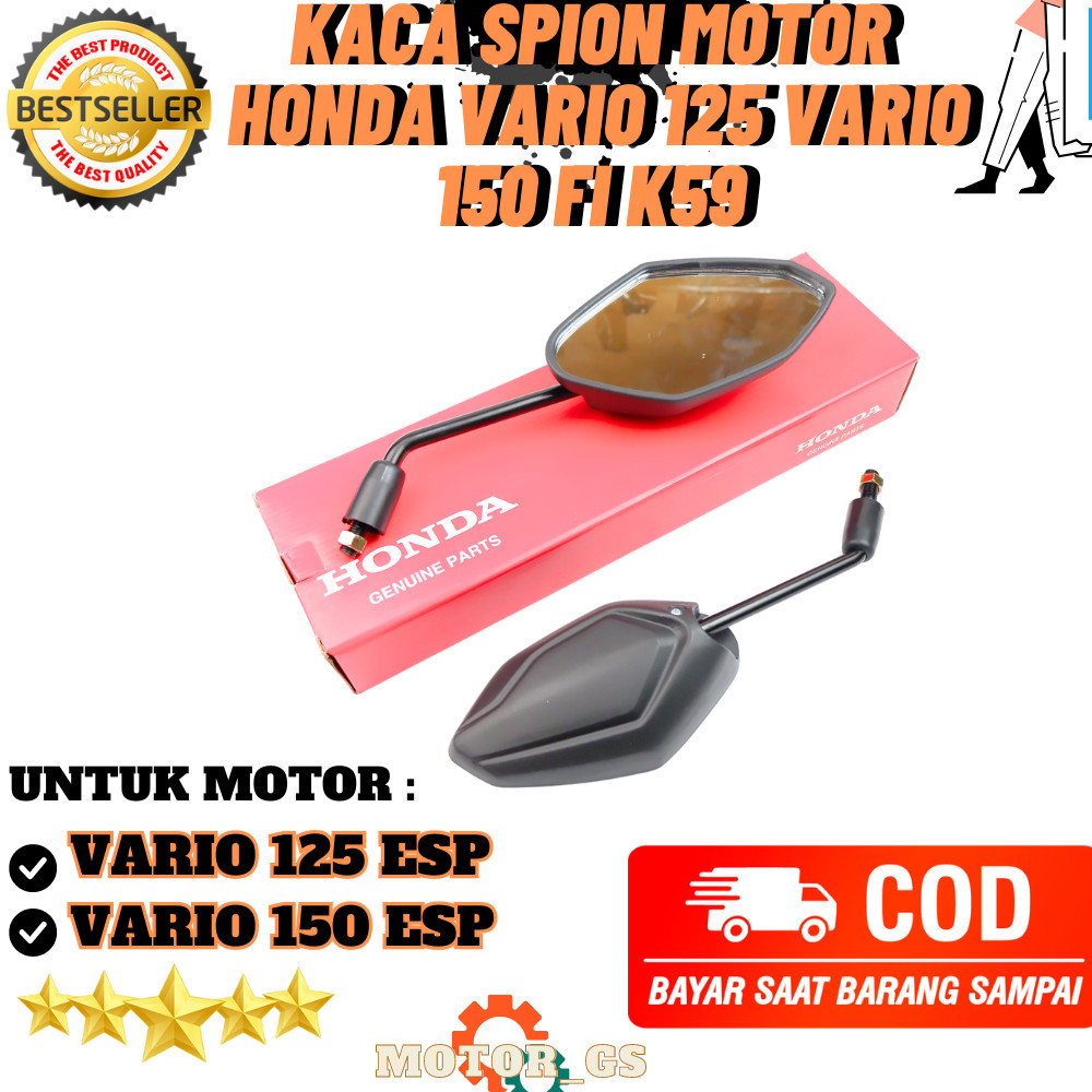 Ori Kaca Spion Motor Vario 125 & 150 / Spion 1 Set Kanan Kiri Honda Vario 125 & Vario 150 - K59 orig