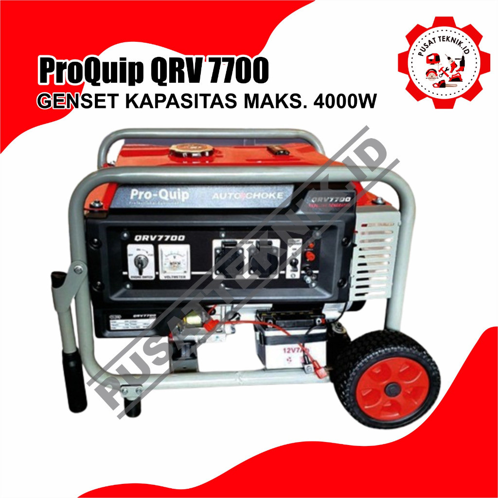 GENSET PRO-QUIP QRV 7700 GASOLINE GENERATOR GENSET QRV 7700 4000W PROQUIP