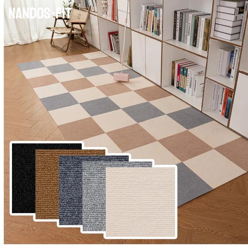 NANDOS-FIT Karpet Puzzle Adhesive Lembut / Soft Carpet Bedroom Mat / Alas Lantai Bulu Minimalis / DI
