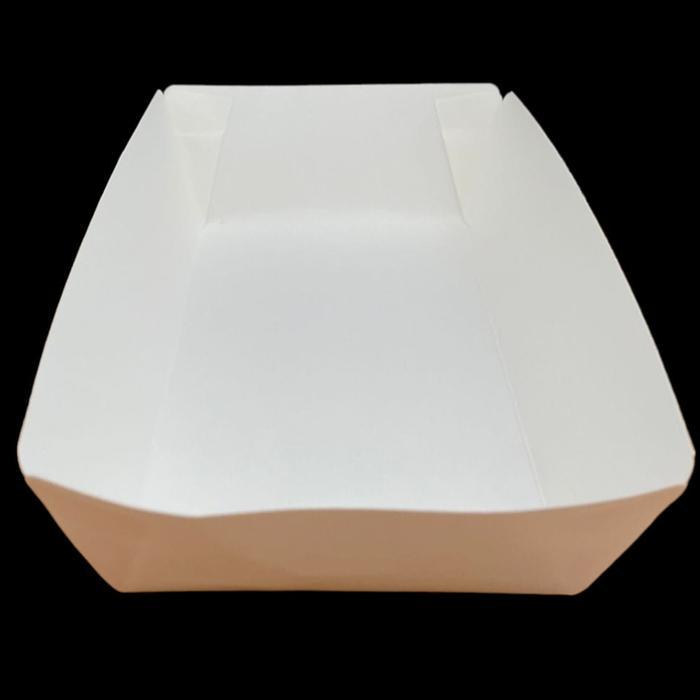 Paper Tray Ivory / Kotak Makanan Kertas Putih - M