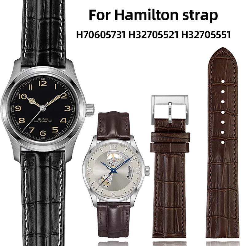 20mm 22mm Cowhide strap For Hamilton Jazzmaster H70605731 H70405710 H32705521 Genuine Leather watban