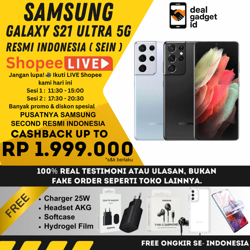 Sein Samsung Galaxy S21 Ultra 5G 16/512GB 256GB | S21+ Plus FE  Second Fullset Original