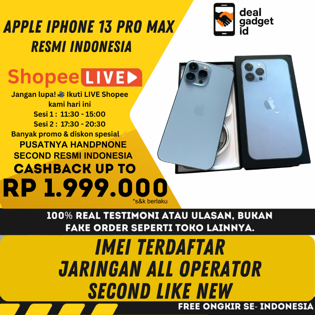 IPHONE 13 PRO MAX 512GB 256GB 128GB SECOND ORIGINAL RESMI INDONESIA | PRO MAX