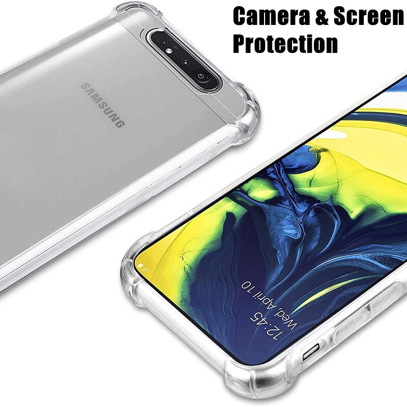 New Phone case Samsung Galaxy A80 Back cover Shockprook Absorbing Ultra Clear Soft Casing Flexible M