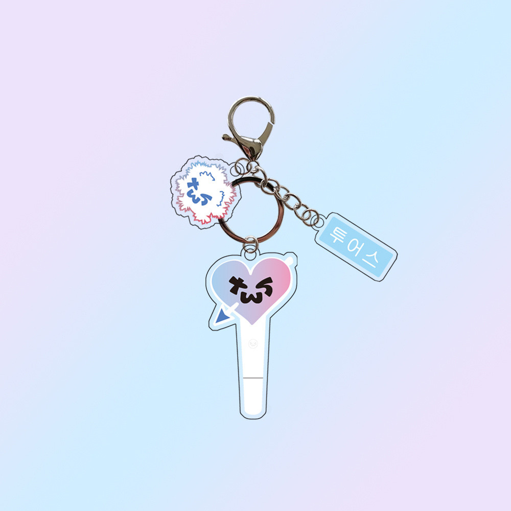 KPOP ATEEZ RIIZE TWS Light Stick Pattern Acrylic Keychains Shinyu Hongjoong Wonbin Fashion Keyring B