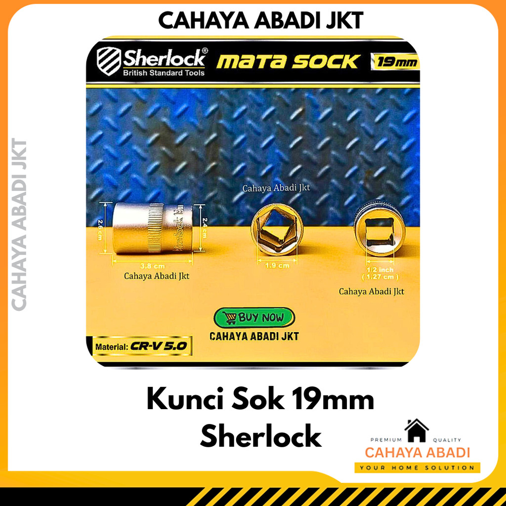 Kunci Sok 19mm Sherlock / Kunci Mata Shock 19 mm Sherlock