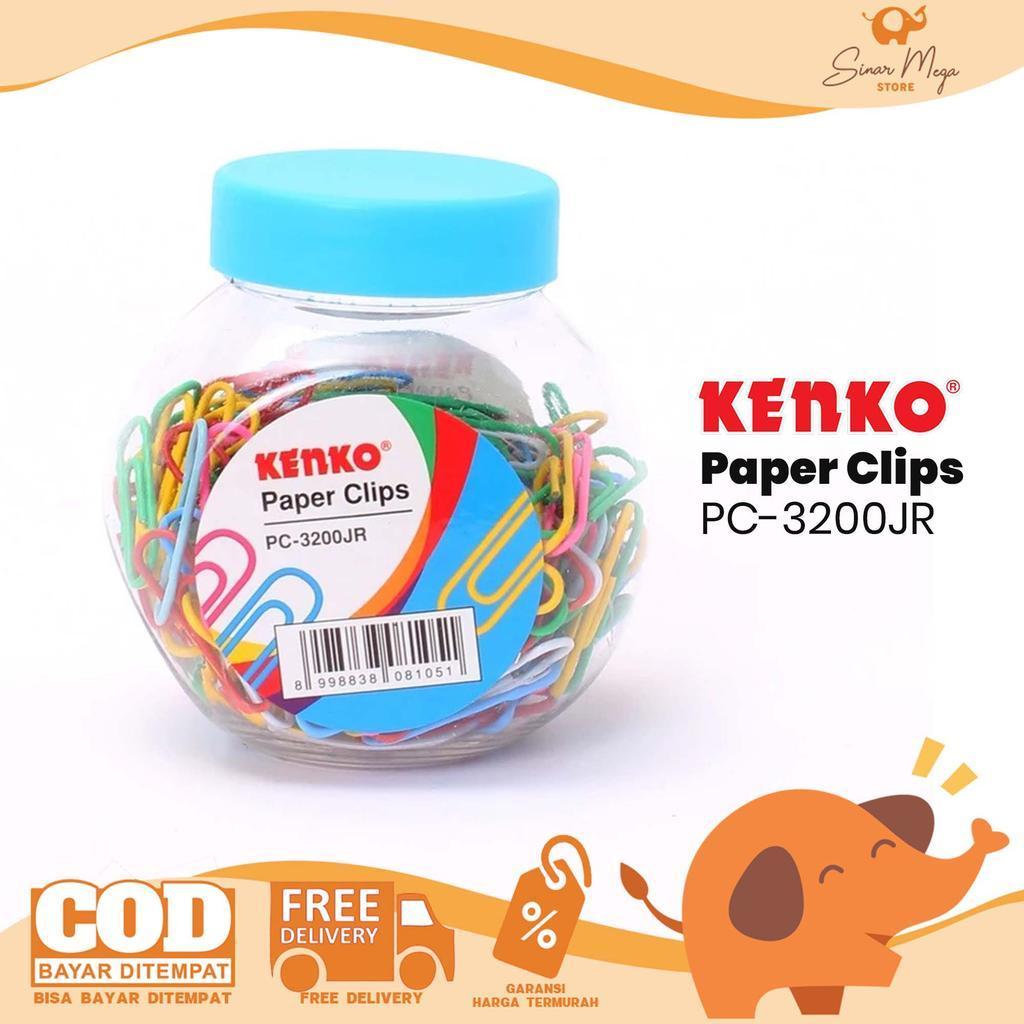 KENKO Paper Clip isi 200pcs | Klip Kertas warna warni PC-3200JR