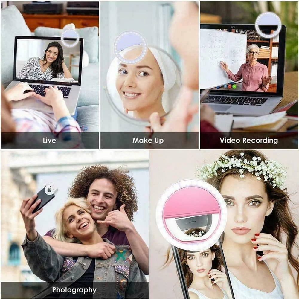 LAMPU LED RING SELFIE PORTABLE / LAMPU LED RING HP KOMPUTER LAPTOP