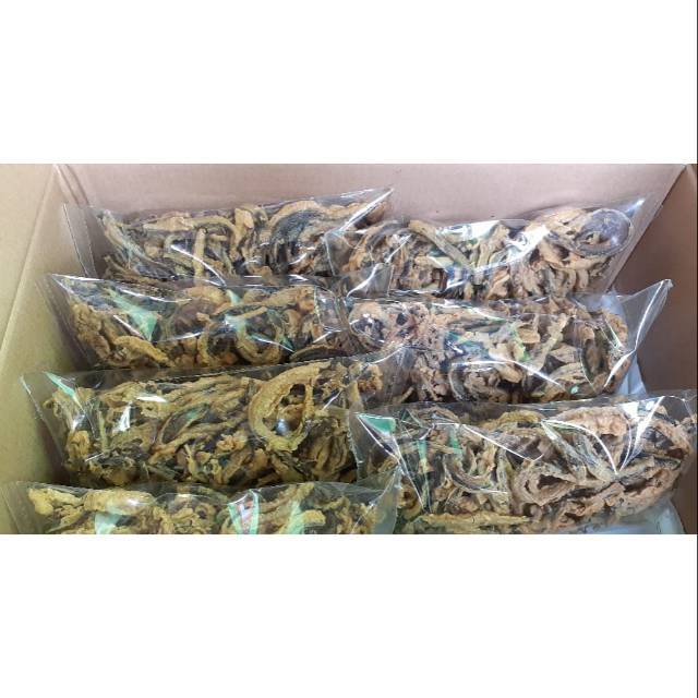Keripik Belut Super Renyah Gurih Khas Pedesaan Cemilan Tradisional Enak 100gr Snack Keripik Belut As