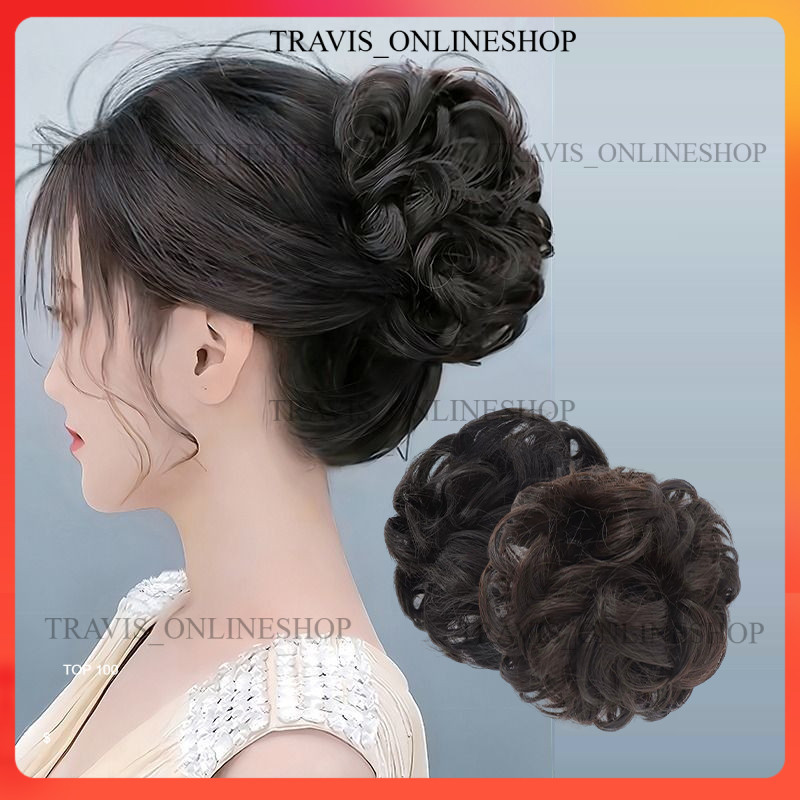 Cepol Rambut Palsu / Sanggul Ikat Rambut / Wig Sanggul