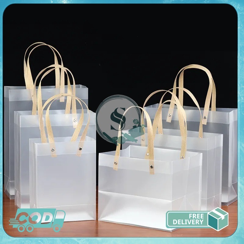 Premium Tas Hampers Goodie Bag Tas Mika Hampers Toples Jar Tas Hampers Doff Gagang Kayu Rotan Premiu