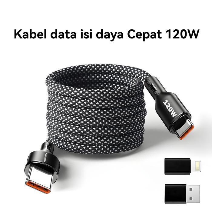 LIANGWE LENTIVEN 120W Kabel Data Fast Charging Dengan Magnetic Micro usb Type C TO Type C Cable FOR 