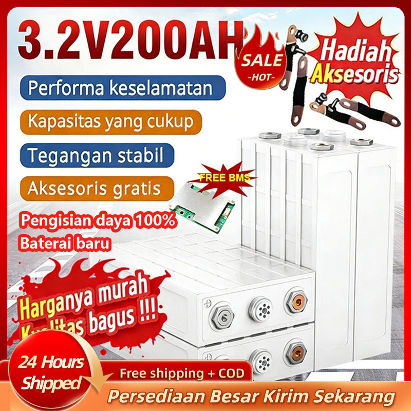 3.2v200ah UPS WATERPROOF BMS lifepo4 Baterai12V CATL/BYD Baru Lifepo4 Baterai12V 200Ah