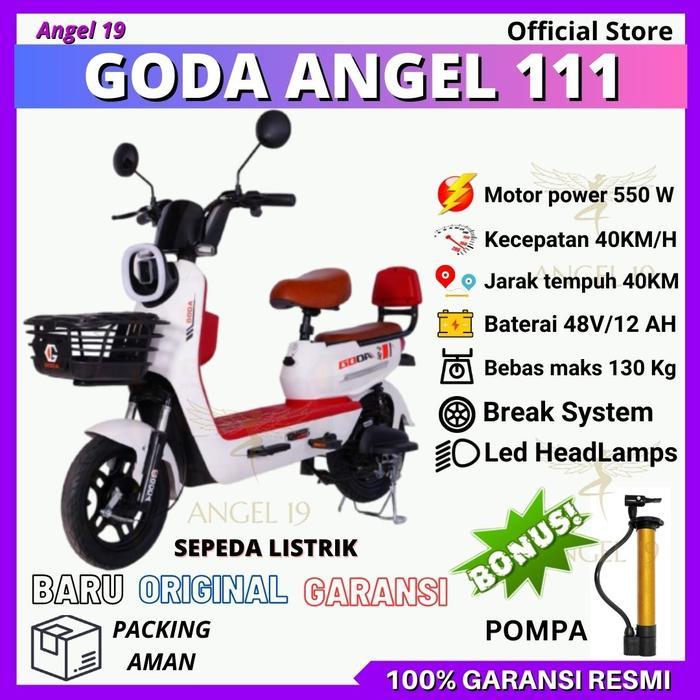 SEPEDA LISTRIK GODA 111 POWER 550W SEPEDA LISTRIK MURAH GODA ANGEL GD-111
