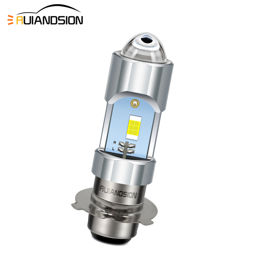 BA20D H6M P15D-25-3 P36D 6V 10-80V LED Motorcycle Light Hi/Lo Beam For Motorbike ATV UTV Accessories