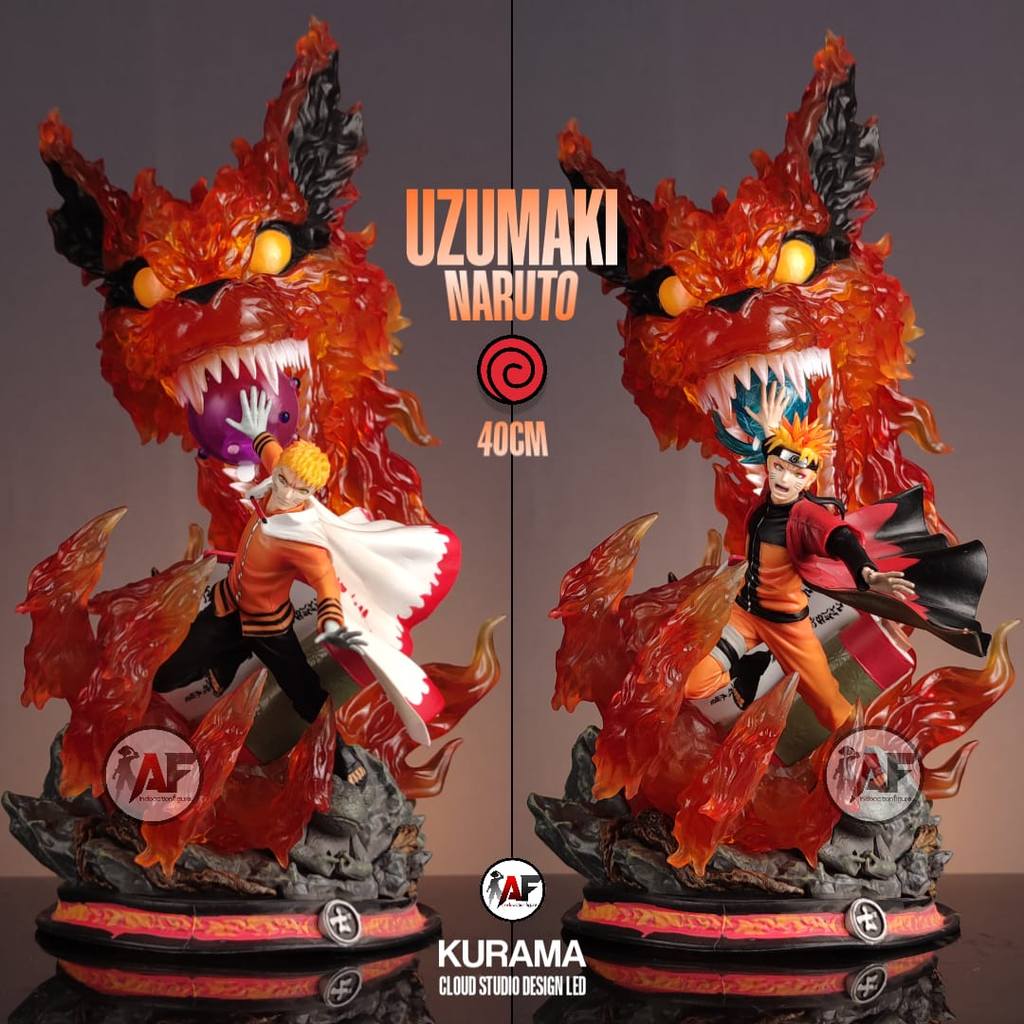 Statue Action Figure Uzumaki Naruto Kurama Cloud Studio design LED