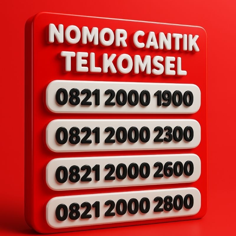 Murah Nomor Cantik Telkomsel Simpati double Ribuan Ratusan 2000 1900 2300 2600 2800