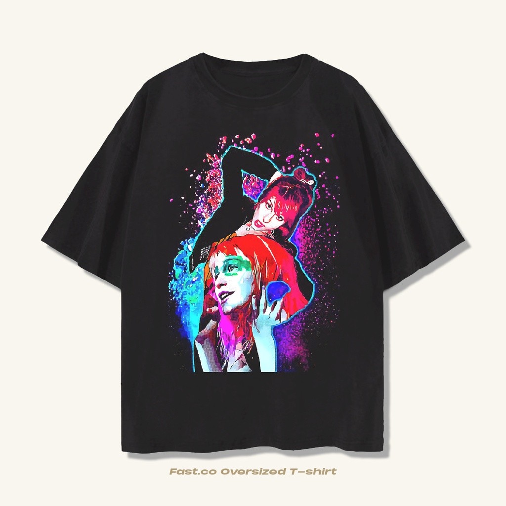 T-shirt Paramore Hayley Williams Oversize Vintage Printed On Cotton