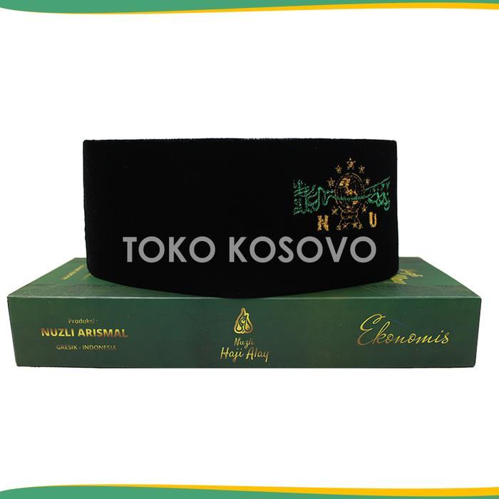 Terbaru_[ Mall ] Peci HAJI ALAY BORDIR Standard AC & NU Tinggi 9 Peci Sholat Hitam Motif Full Batik 