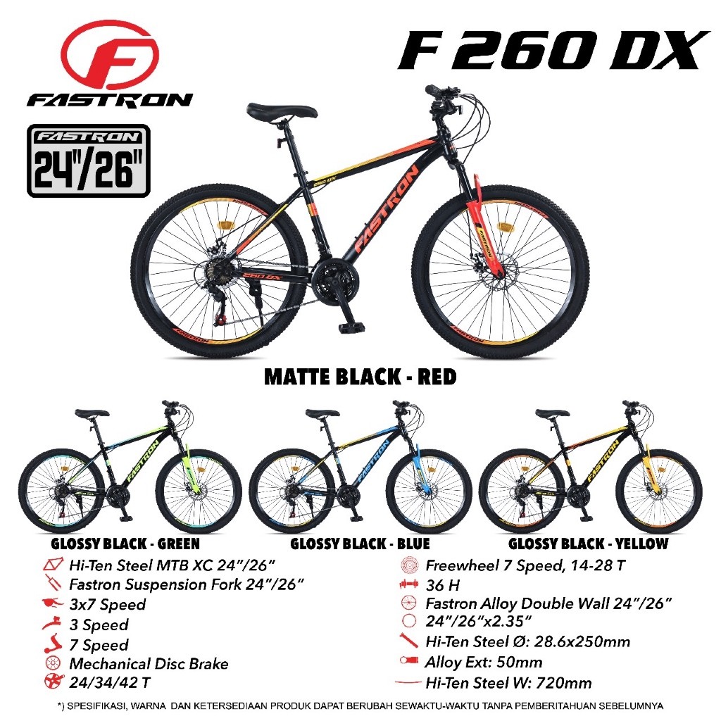 (TERMURAH) MTB 24 26 27.5 atlantis velion new phoenix evergreen ranger fastron 260 mazara 6633 foste