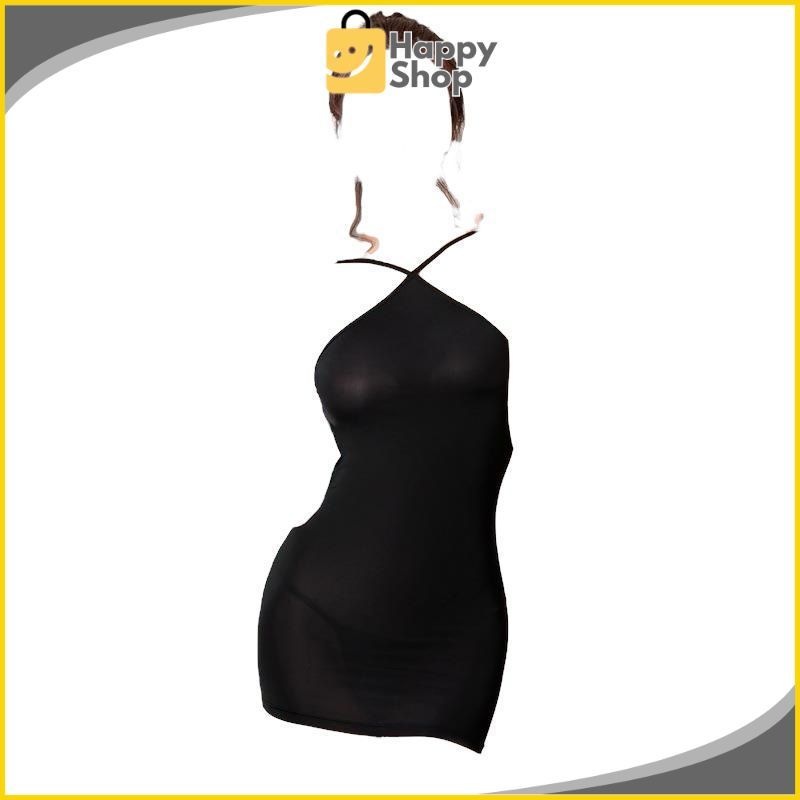 Happy Shop Dress Gaun Lingerie Press Body Sexy Model Babydoll (Tanpa CD) Dengan Tali Silang Spaghett