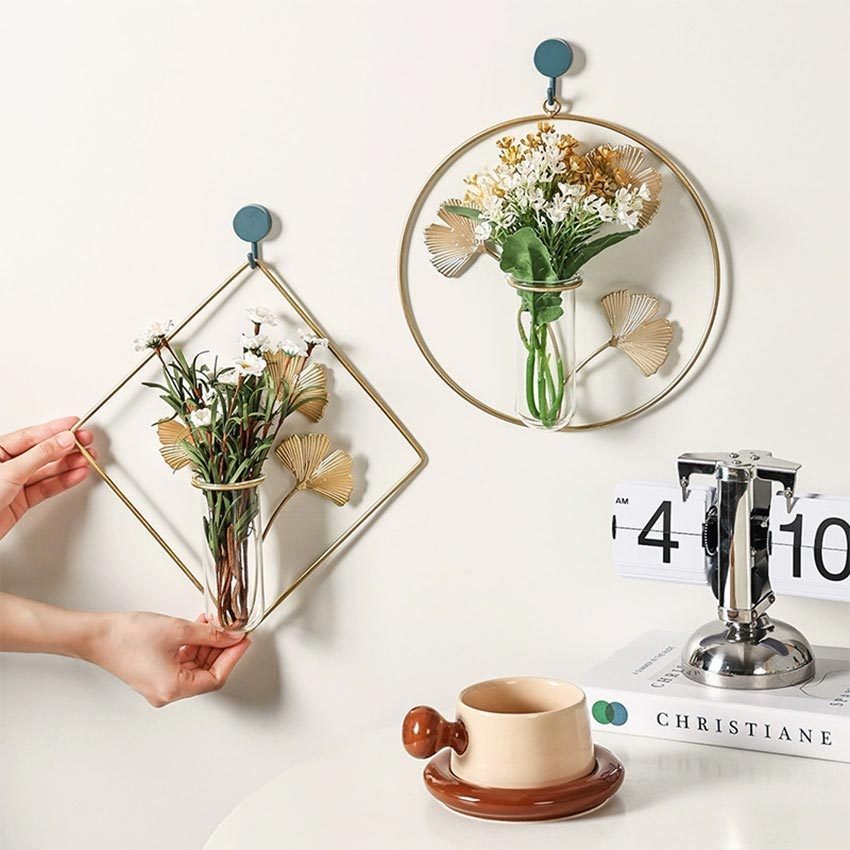 Machinegard Pot Bunga Dinding Nordic Tempat Tanaman Air Bahan Besi Aesthetic Minimalis Hiasan Dindin